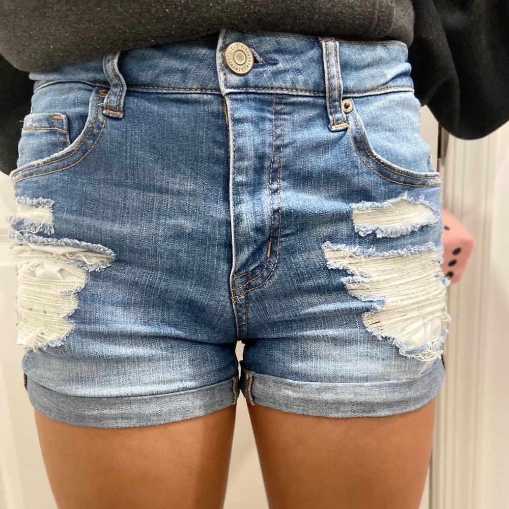 Aeropostale High Waisted Midi Shorts